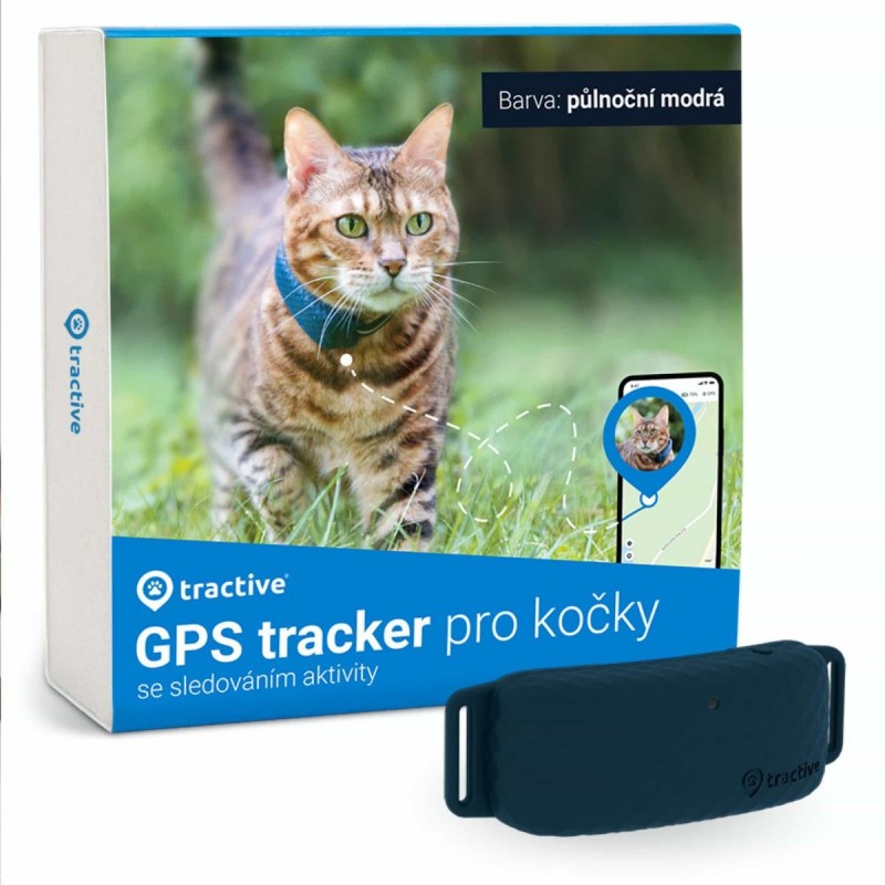Tractive GPS lokátor pre mačky - polnočná modrá