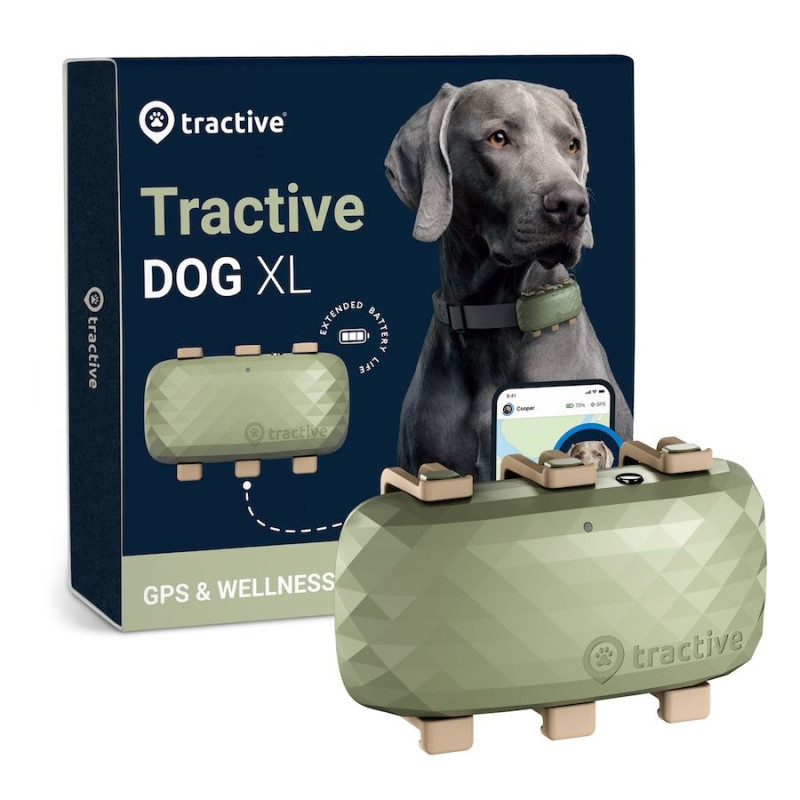 Tractive GPS DOG XL lokátor pre psov - zelený
